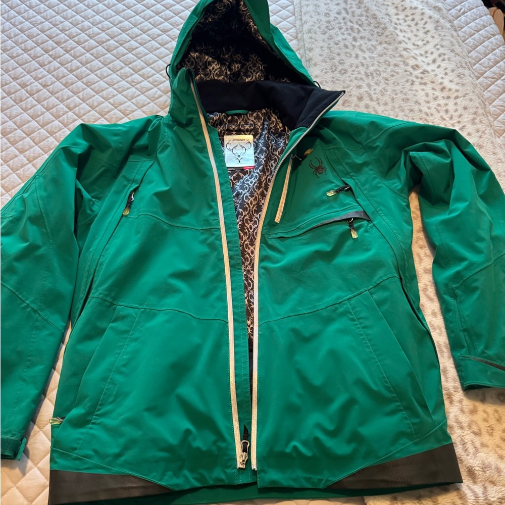 Spyder Black and Silver Patterned Jacket